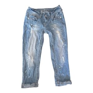 Wallflower Light Blue Distressed Straight Jeans